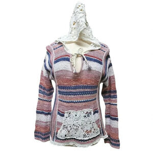 American Rag Crocheted Knit Hoodie Size Medium